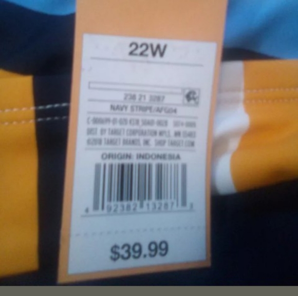 Women's Plus Strappy Back One Piece Swimsuit 22W - Picture 4 of 7